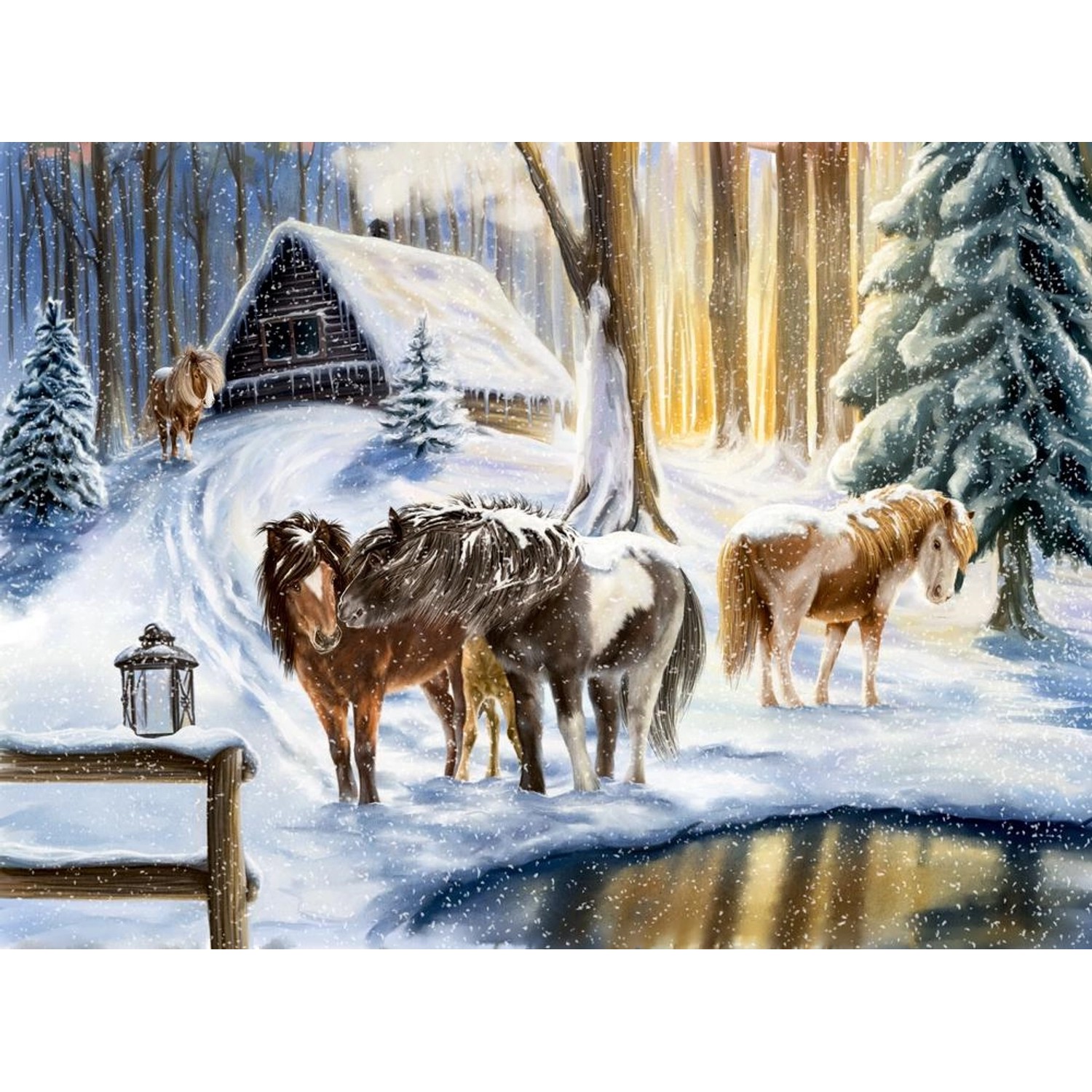 Wandkalender Winterpferde