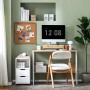 SoBuy Monitorständer mit 2 Schubladen Monitorerhöhung für Schreibtisch 47x11x18cm BBF02-WN_2