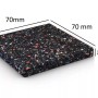 Karibu Unterlagepad, 7x7 cm, 8 mm stark, Gummigranulat, 72 Stück Packung für Gartenhaus Unterkonstruktion.
