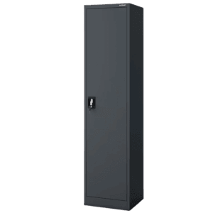 DELUKE Aktenschrank KADO, abschließbarer Büroschrank mit Flügeltüren, 185x45x40 cm, anthrazit.