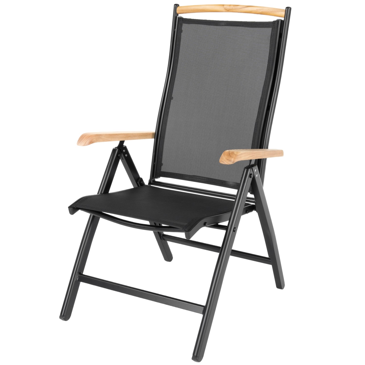 ib style Gartenstuhl Diplomat Klappstuhl  aus Aluminium und Teakholz Armleh günstig online kaufen
