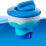 Summer Fun Chlordosierschwimmer für 200g Tabletten, blau-weiß, ausziehbar.