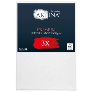 Artina Premium Keilrahmen 40x60cm, 3er-Set, ideal für Künstlerbedarf.