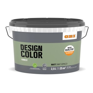 OBI Design Color Forest, 2,5 l, matte, grüne Innenfarbe für Wände.