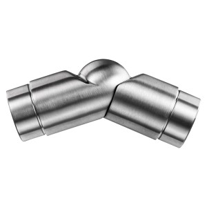 Duschparadies Handlaufverbinder Edelstahl 304 Verstellbar Silber für Handläufe und Rohre