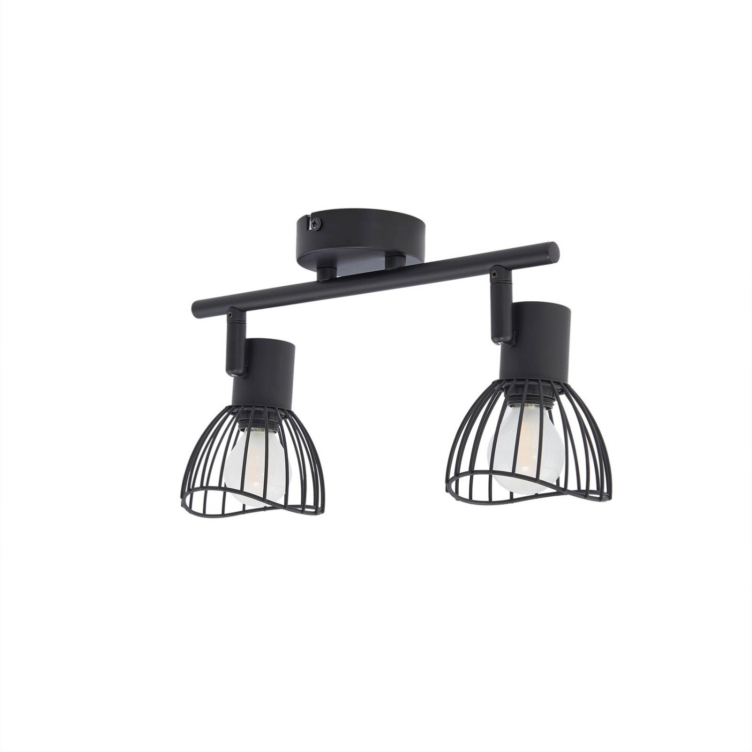Lindby Deckenlampe Piena 10031111 Modern in Schwarz aus Metall 2-flammig E1 günstig online kaufen