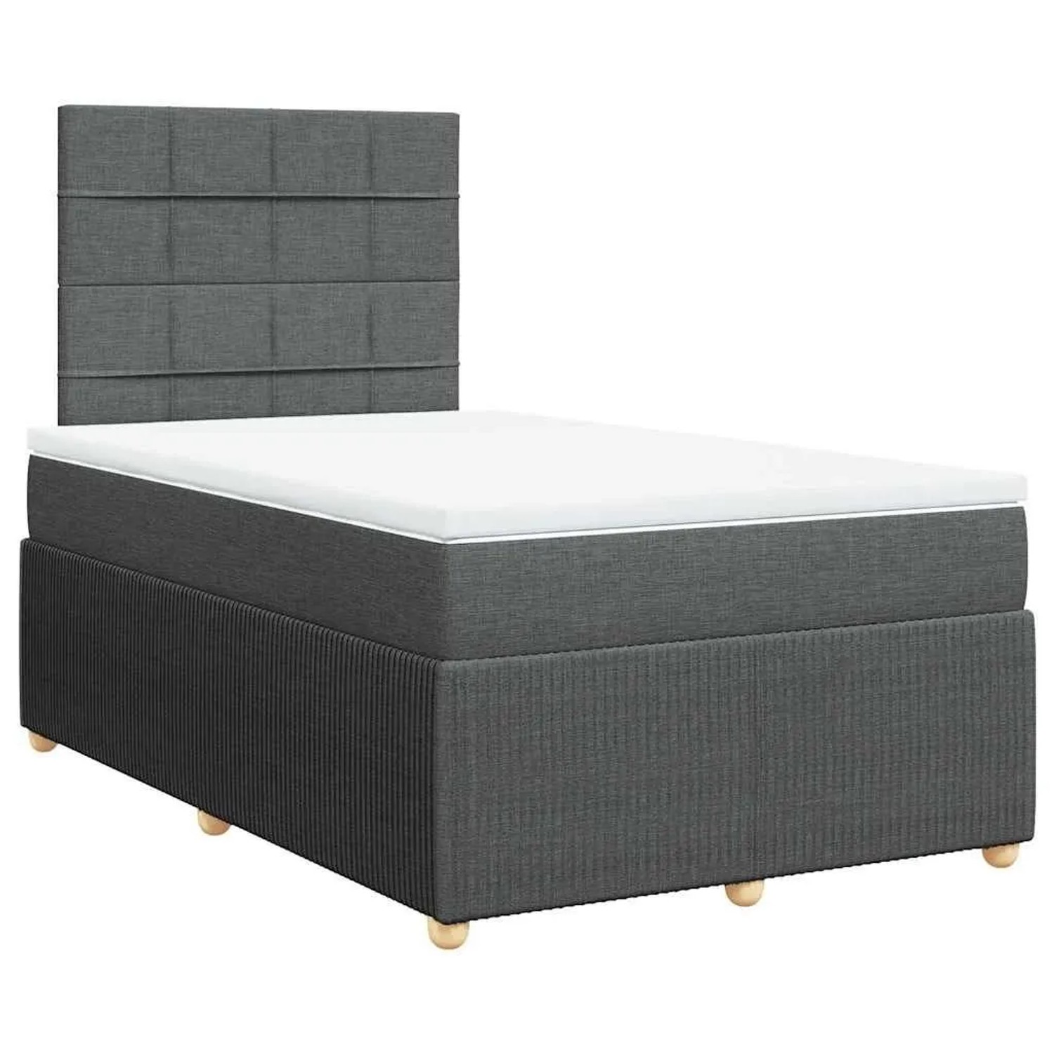 vidaXL Boxspringbett mit Matratze Dunkelgrau 120x190 cm Stoff 3294296 günstig online kaufen