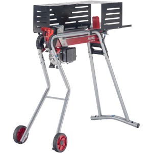 Al-Ko Elektroholzspalter LSH 520/5: Liegender Holzspalter mit rotem Spaltkeil und grauen Standbeinen.