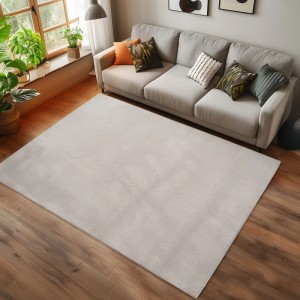 Ayyildiz Flachgewebeteppich Helix 2200 creme, 160x230 cm, im Wohnzimmer.