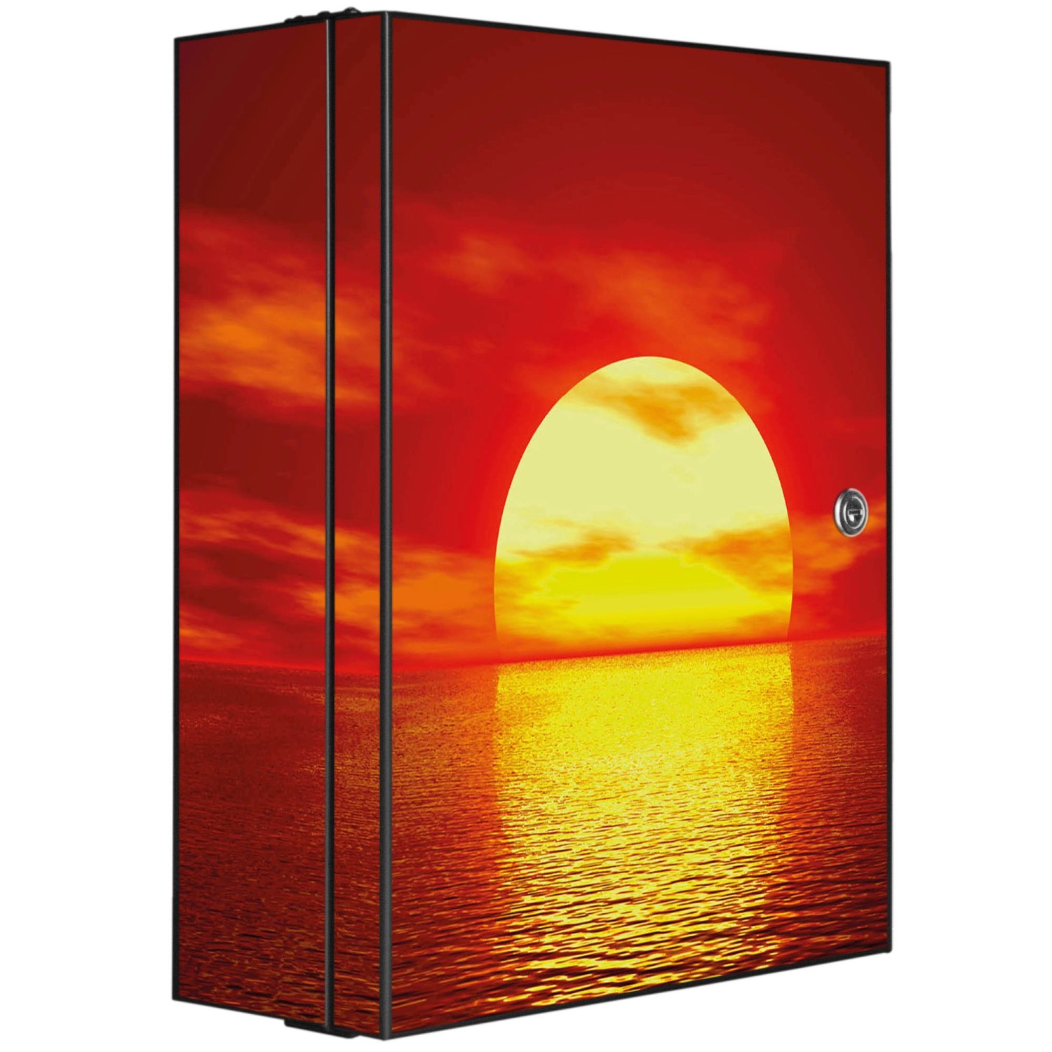 Banjado XXL Medizinschrank Abschliessbar 35x46x15cm Arzneischrank Anthrazit günstig online kaufen