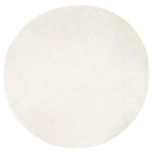 vidaXL Kunstschaffell Teppich Tafalla Weiß Ø 200 cm Polyester 42021473