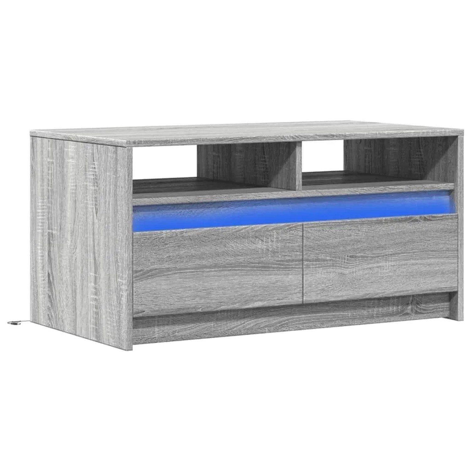 vidaXL LED-Couchtisch Grau Sonoma Holzwerkstoff 851996