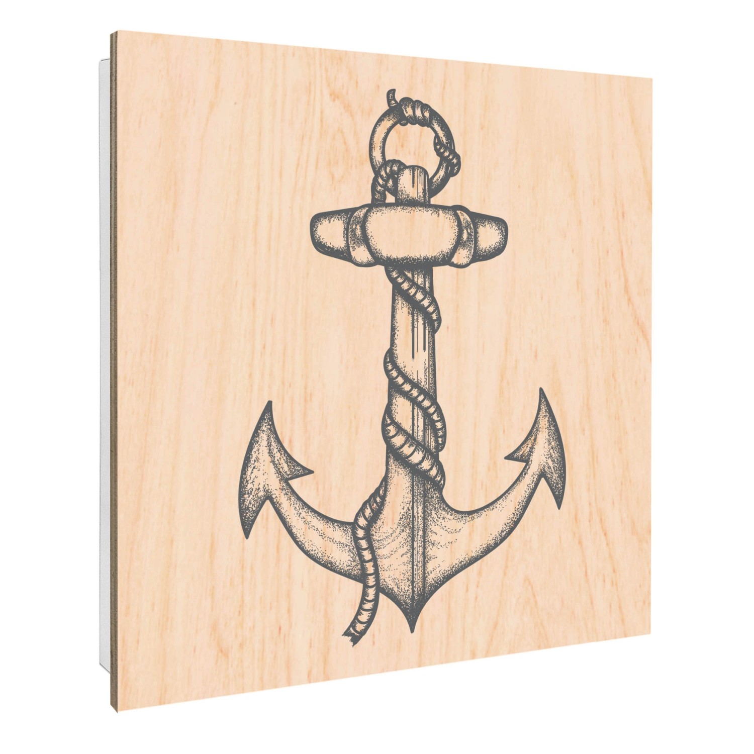 Banjado Großer Schlüsselbox Holz 30x30cm Weiß Scharnier Rechts 50 Haken Sch günstig online kaufen