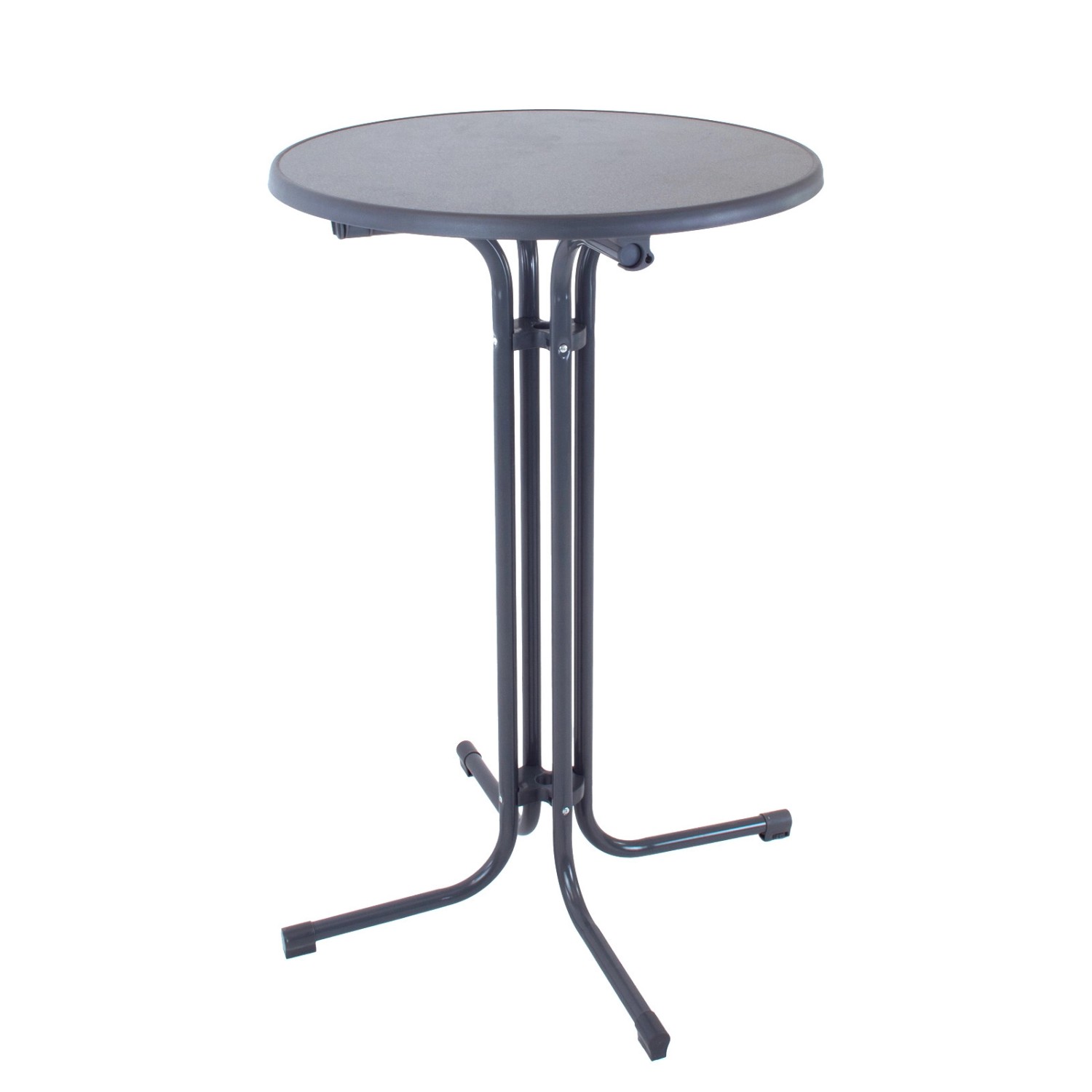 TRUTZHOLM Stehtisch Klappbar Durchmesser 70 cm Höhe 110 cm Stahl Anthrazit günstig online kaufen