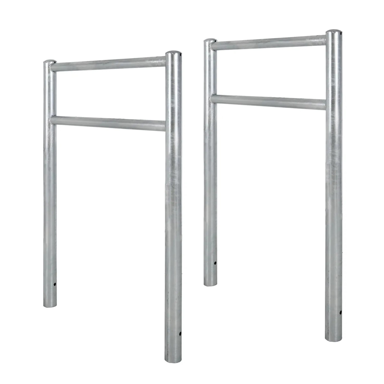 TRUTZHOLM 2x Fahrradanlehnbügel Mit Knieholm 115x75 cm Stahl Durchmesser 60 mm Typ H
