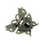 HMF 6495-VS2 Vintage Verschluss Schmetterling mit Schlossöse 50 x 45 mm Bronze_5