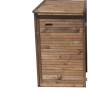 Braune Mülltonnenbox Zusatz aus Kiefernholz für 1 Tonne, erweiterbar.