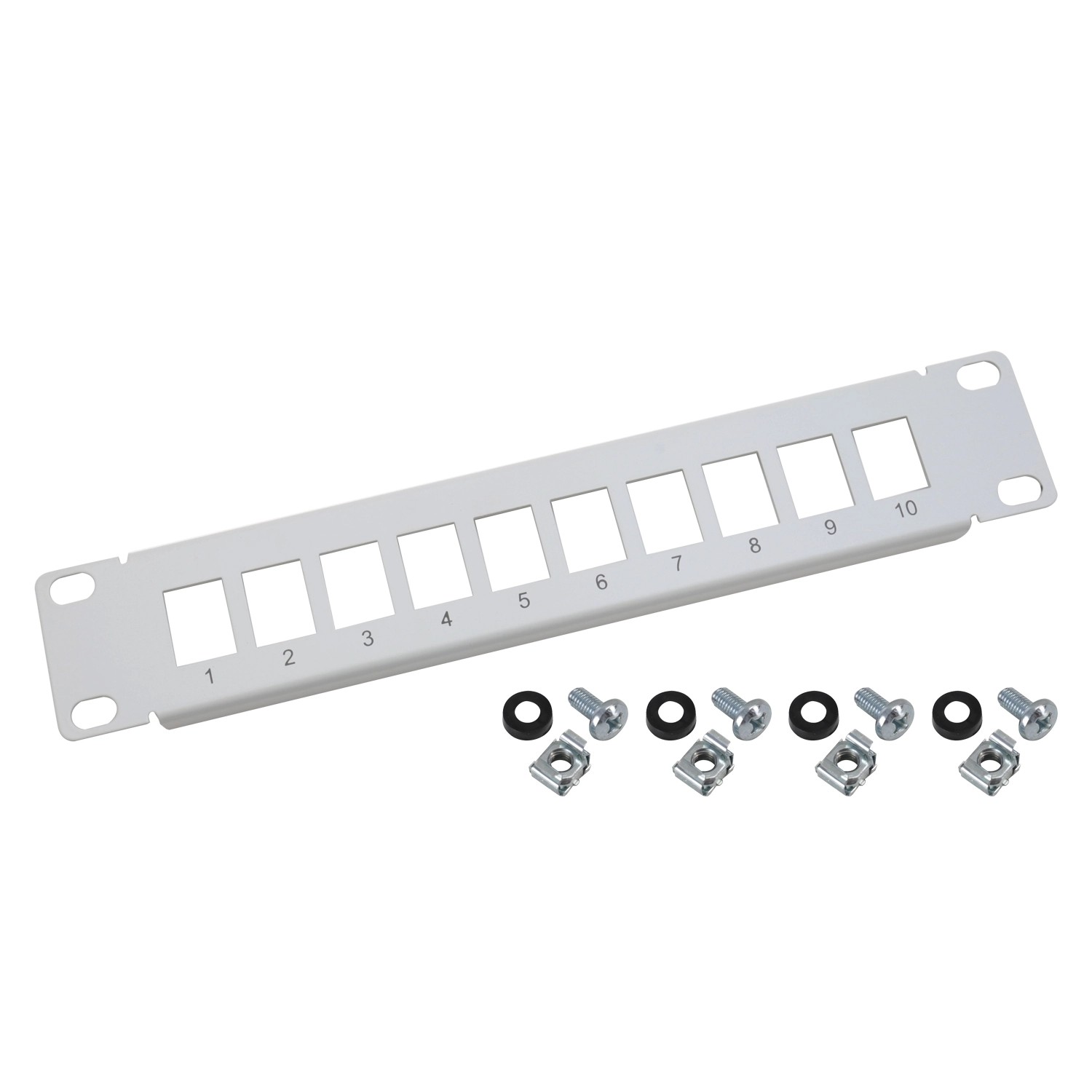 HMF 63345 UTP Keystone-Patchpanel für Serverschrank 10 Ports RJ45 10 Zoll 1 günstig online kaufen