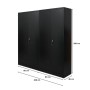 MegaDeal: 2 schwarze, abschließbare PROREGAL Flügeltürenschränke ELEPHANT, 180x80x40cm, Stahl, 4 Ebenen.