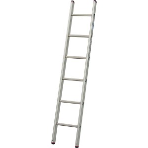 Krause Sibilo Anlegeleiter mit 6 Sprossen, Aluminiumleiter für den Außenbereich.