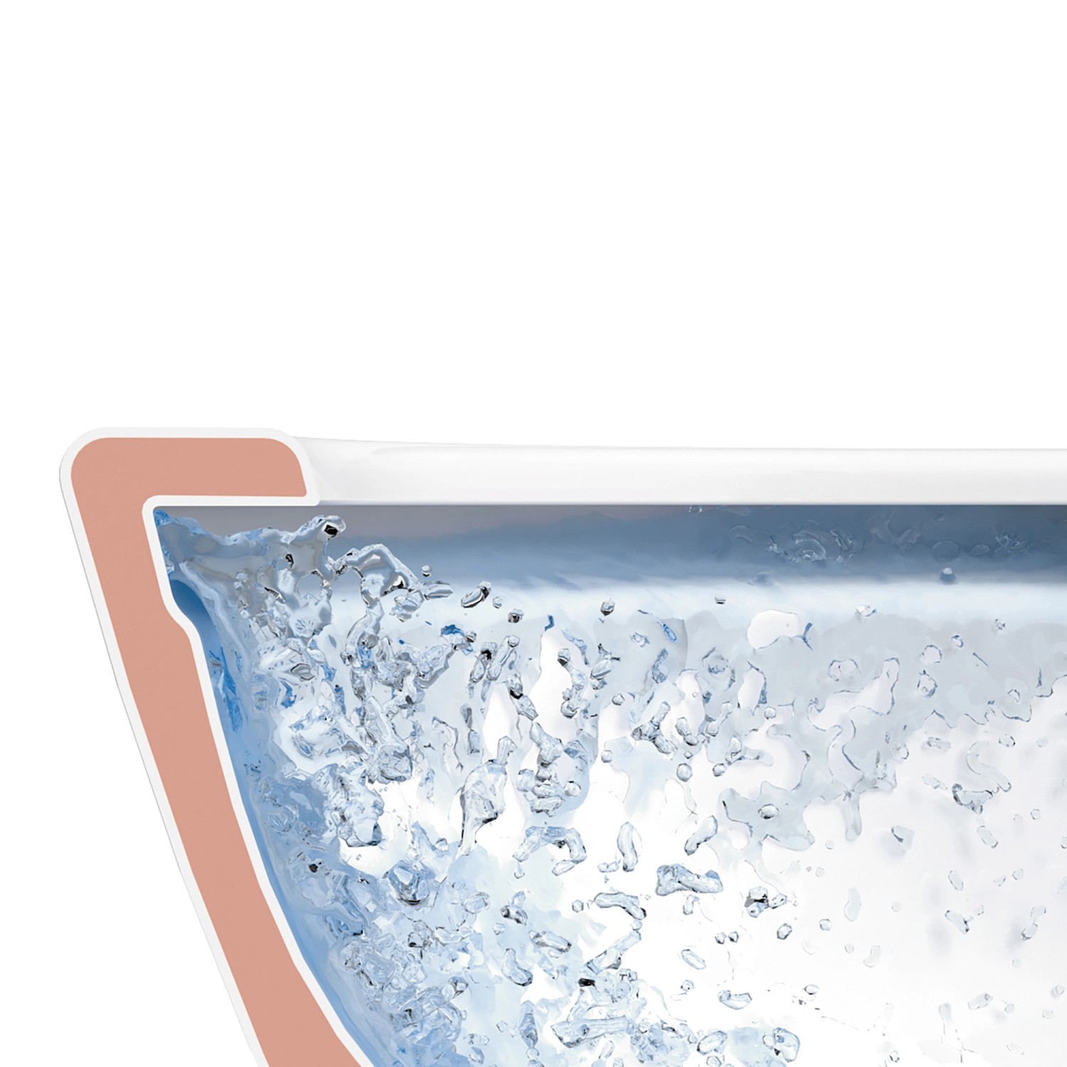 Detailaufnahme: Villeroy & Boch Architectura Wand-WC mit DirectFlush Spülung.