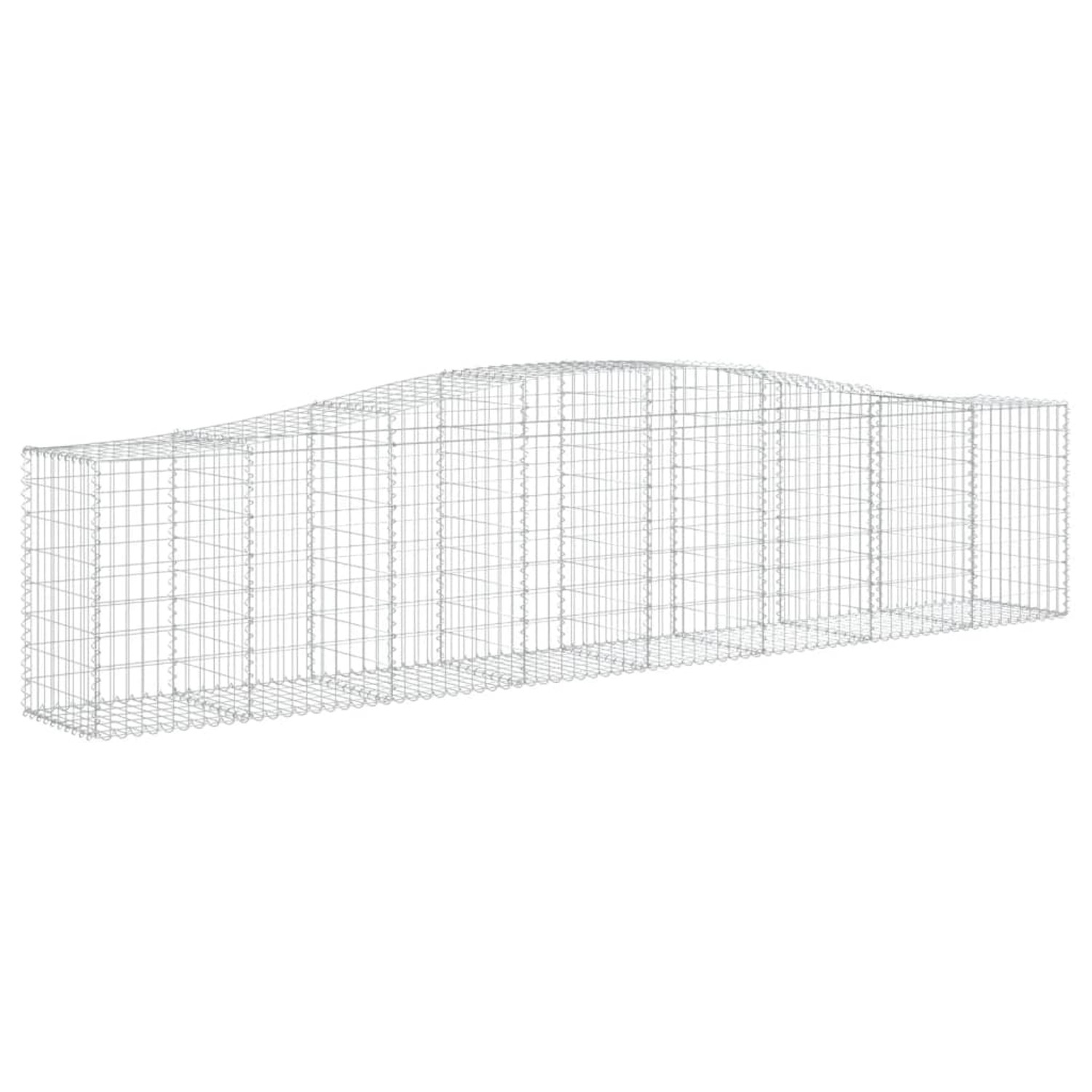 vidaXL Gabionen mit Hochbogen 25 Stk 400x50x80/100cm Eisen 1562748