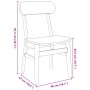 vidaXL Esszimmerstühle 2 Stk Massivholz Gummibaum 4102438_10