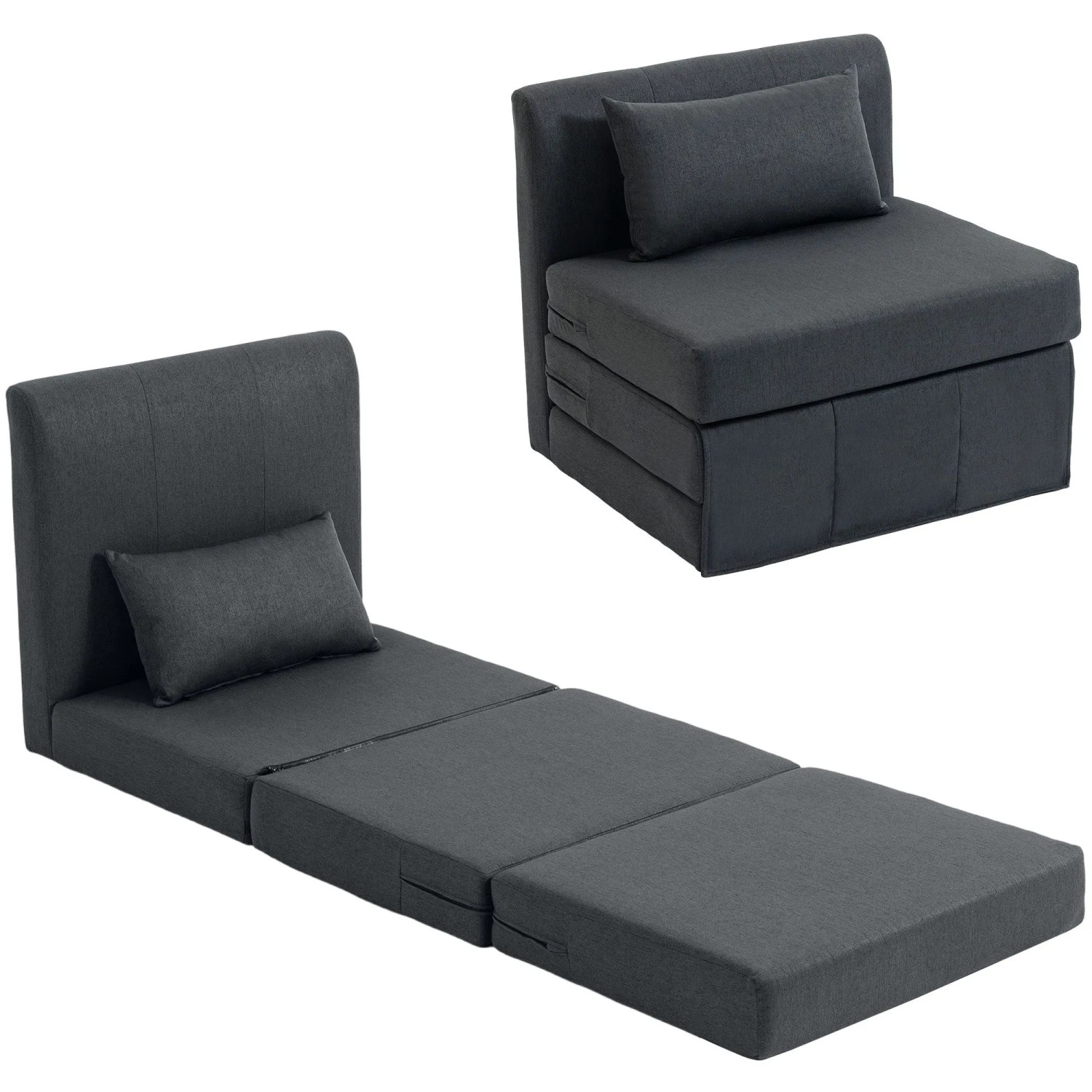 HOMCOM Bodensessel 80L x 75B x 74H cm