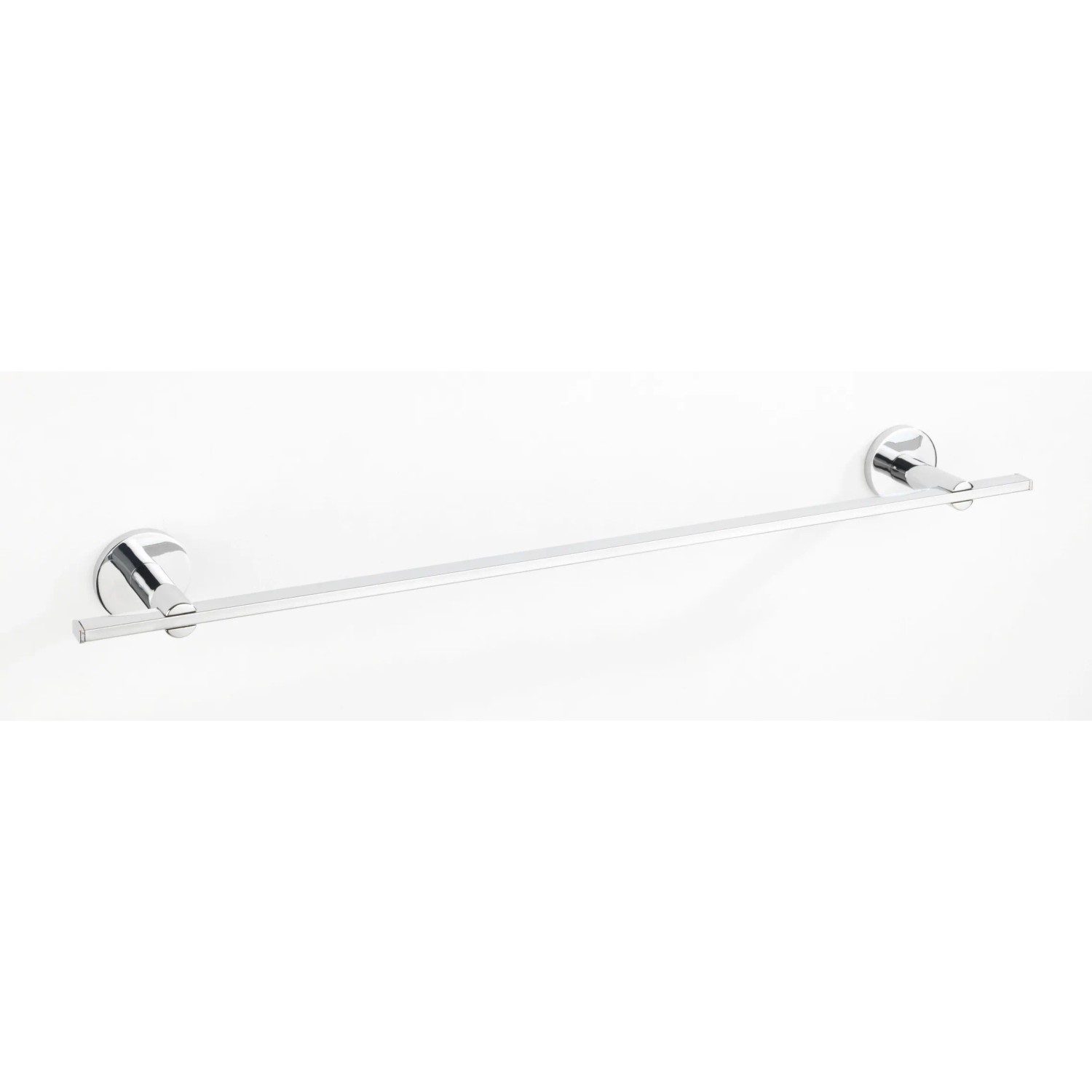 Wenko Badetuchstange Uno Isera, 60 cm, silber glänzend, zur Wandmontage im Badezimmer.