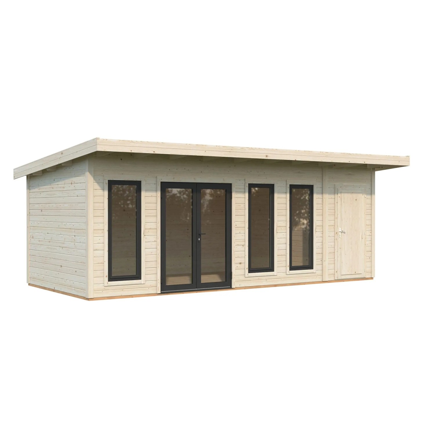 Palmako Holz-Gartenhaus Aurelia Pultdach Tauchgrundiert 670 cm x 300 cm 19,2 m²