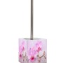 Sanilo WC-Bürste Blooming mit Orchideen-Motiv und Edelstahlgriff.