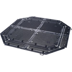 Schwarzes Garantia Bodengitter für Komposter (400-900 l) zum Schutz vor Nagetieren.