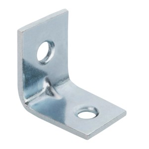 SOTECH Winkelverbinder, 20x20x15 mm, Stahl verzinkt, mit Sicke und gesenkter Lochung.