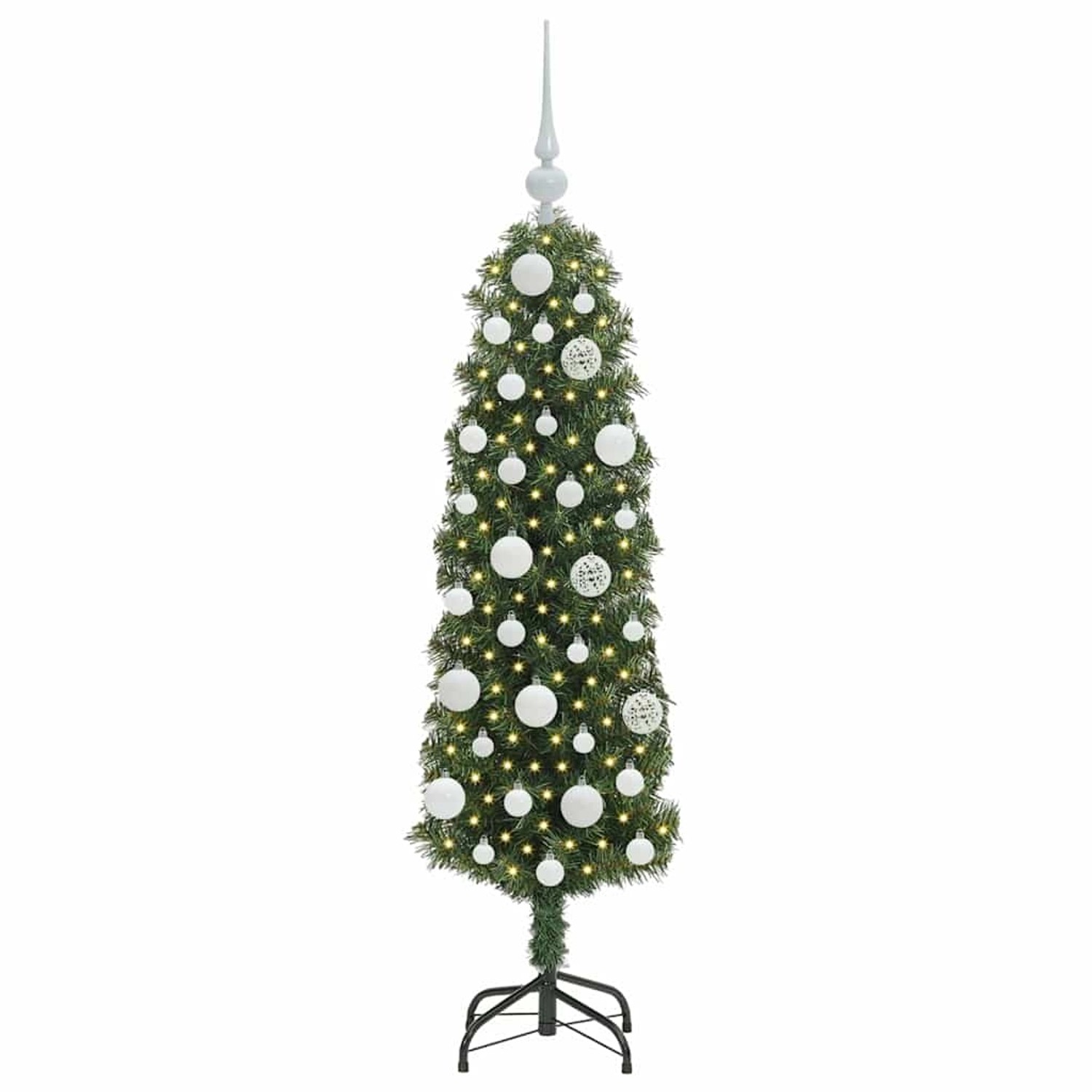 vidaXL Künstlicher Weihnachtsbaum mit 150 LEDs mit Ständer Grün 120 cm 3394924