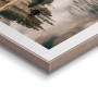 Gerahmtes Bild Bergsee, 40x30 cm, beige Rahmen. Wandbild für Wohnzimmer.