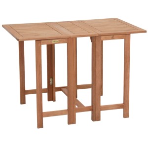 Doppelklappentisch Porto aus Eukalyptusholz für Balkon & Terrasse.