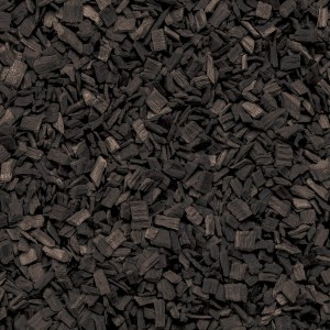 Schwarze Galamio Holzhackschnitzel als Dekormulch, 60l.