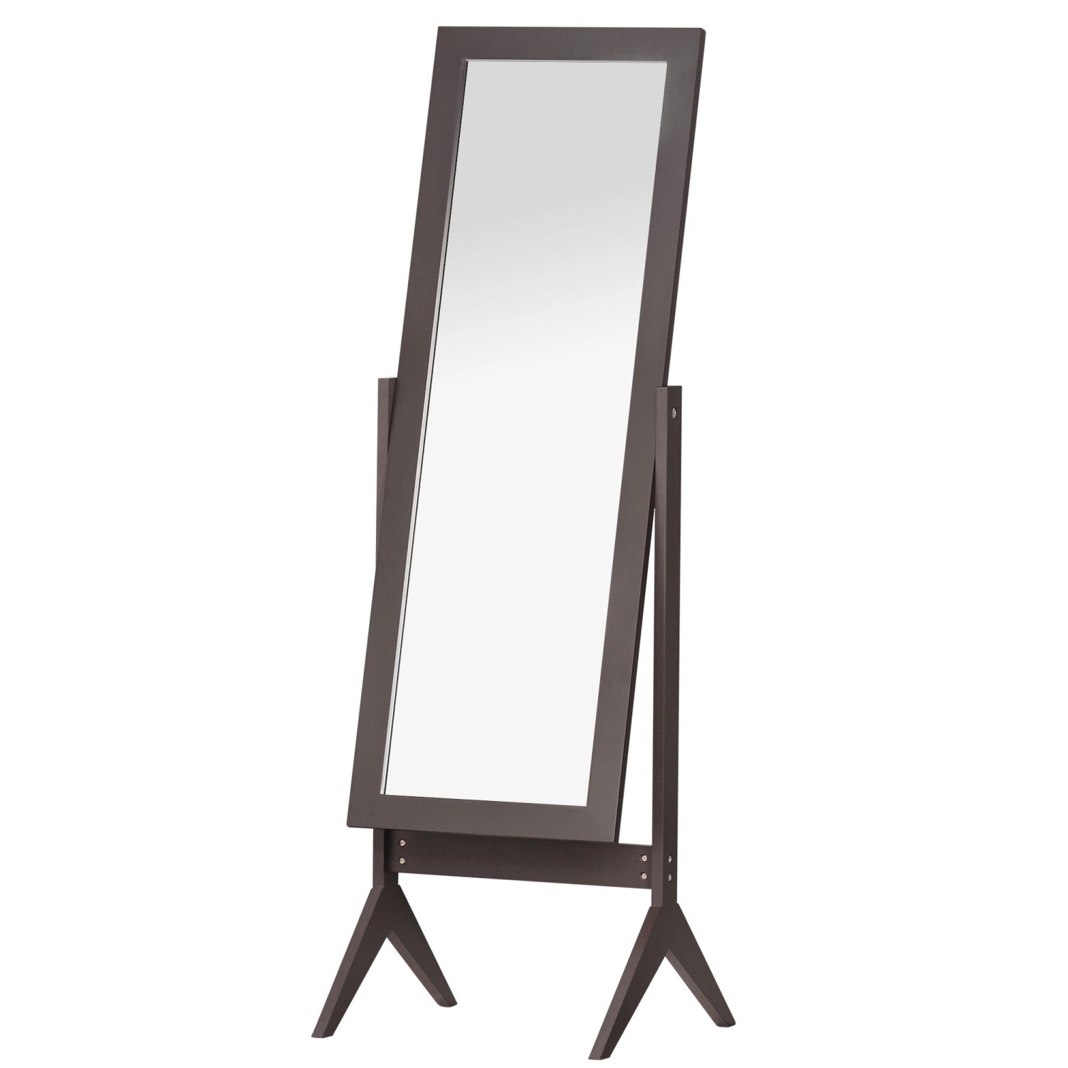 HOMCOM Standspiegel MDF Glasspiegel Kaffee B47 x T46 x H148 cm günstig online kaufen