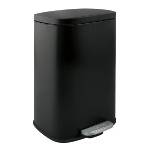 Schwarzer Spirella Kosmetikeimer Akira, 30 l, mit Pedal und Inneneimer.