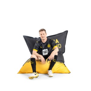 Sitting Point Sitzsack BigBag BVB VIP, 380 l, Schwarz. Bequemer BVB Sitzsack für entspannte Stunden.