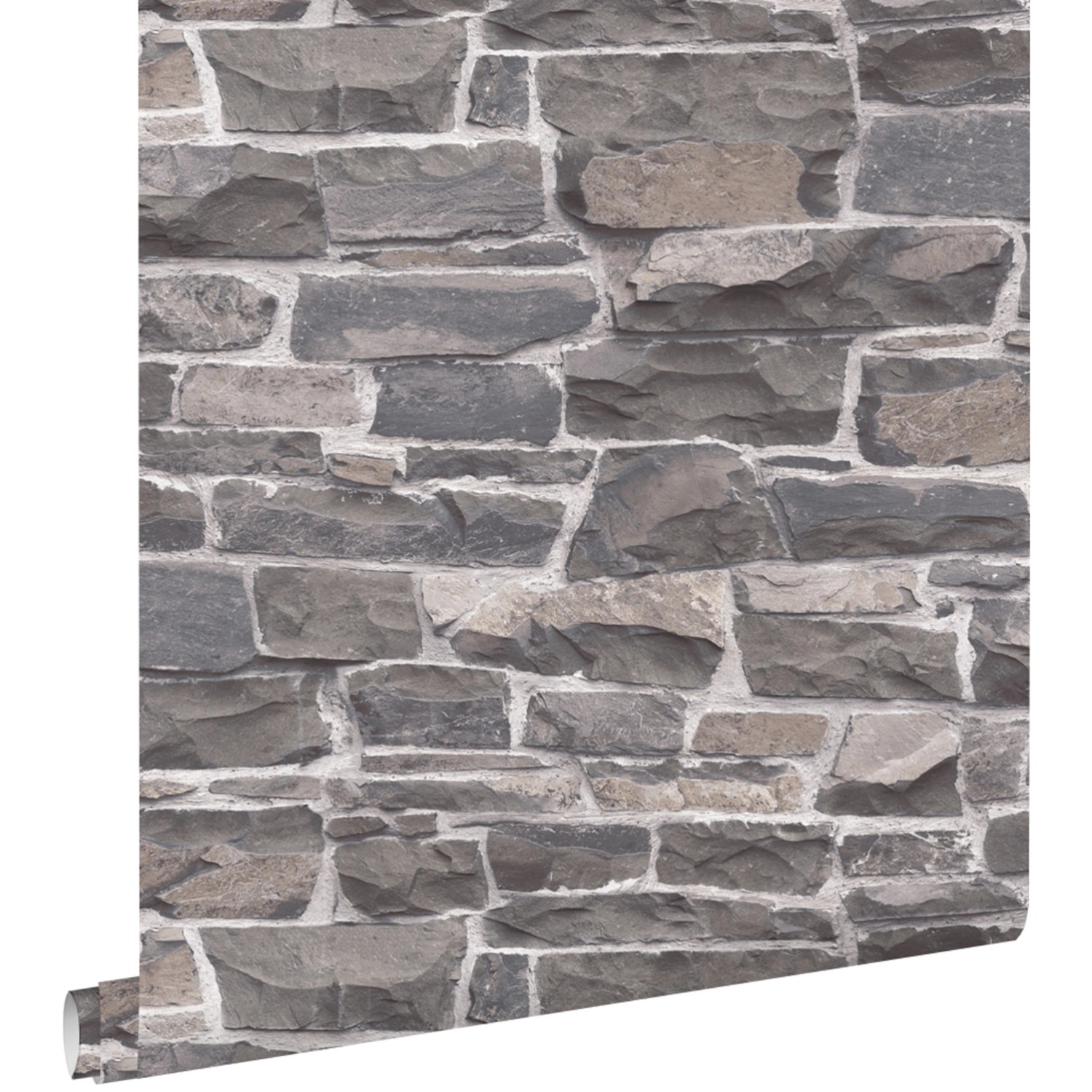 ESTAhome Tapete Stein-Optik Blau und Grau 53 cm x 10.05 m günstig online kaufen