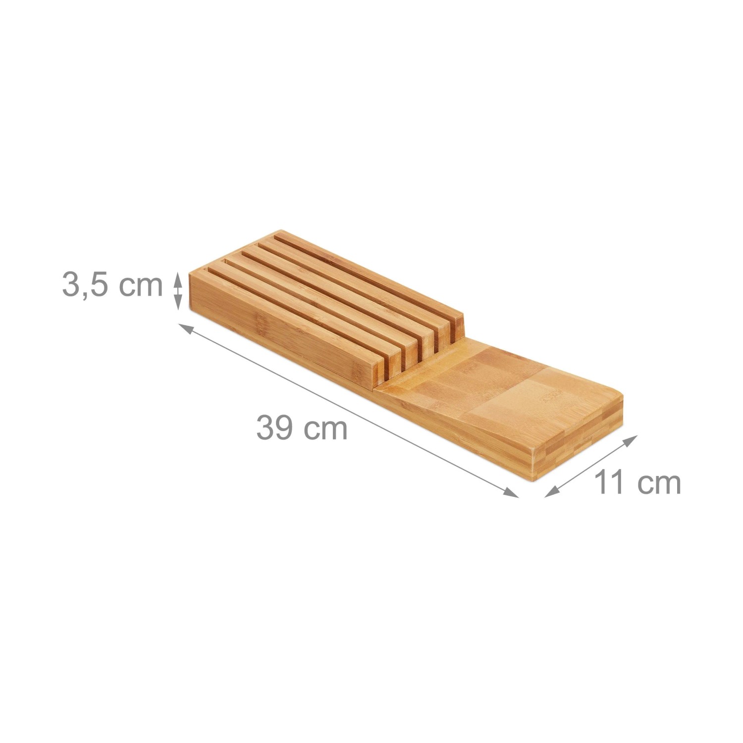 Relaxdays Messerorganizer Bambus Natur Schubladengeeignet für 5 Messer 3,5 cm x 11 cm x 39 cm 0,82 kg_4