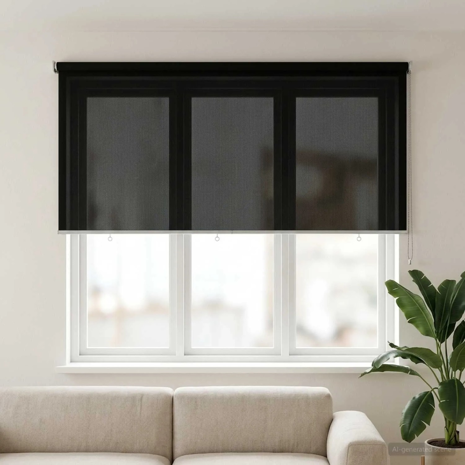 vidaXL Außenrollo 90% UV-Block Schwarz 140 x 140 cm HDPE 42036068