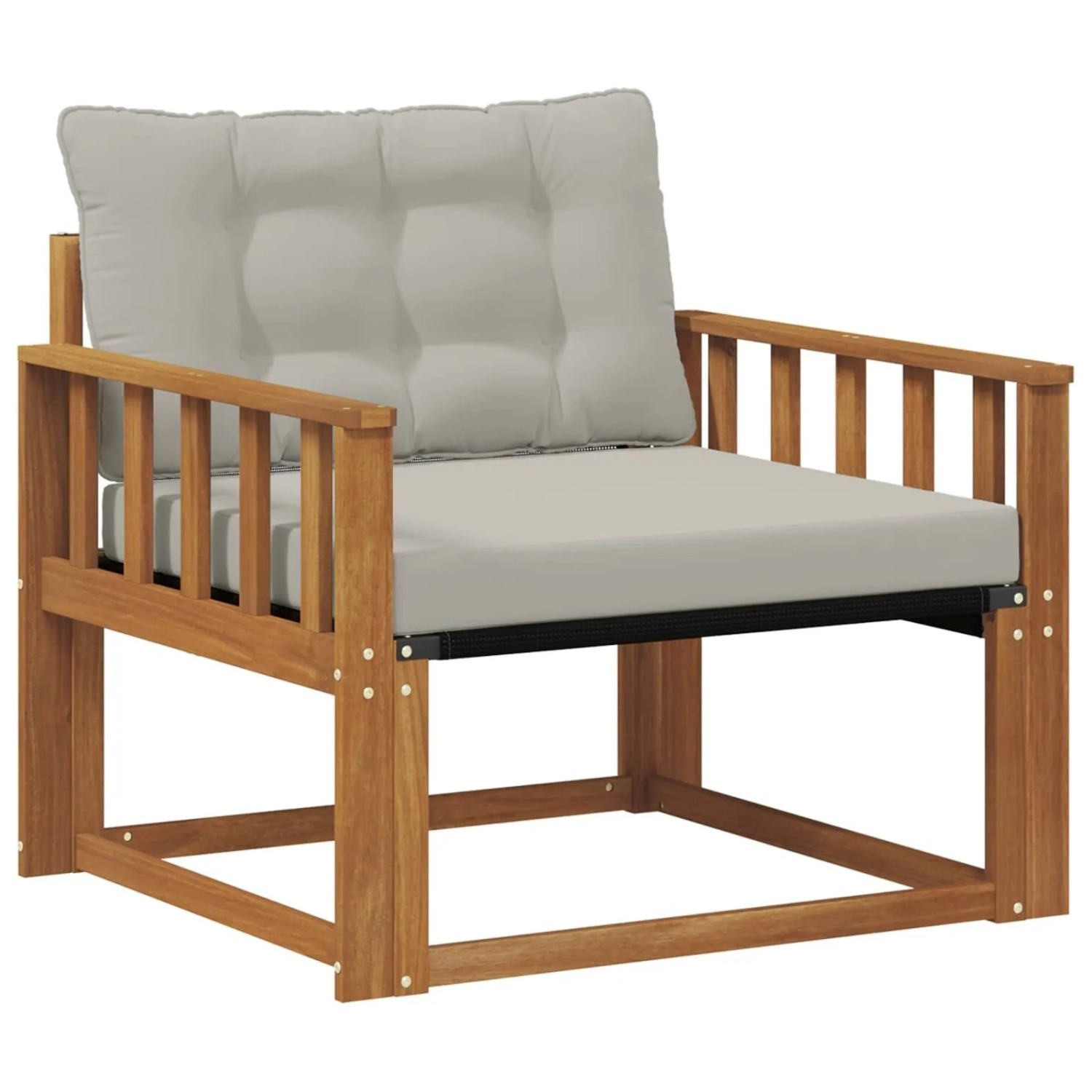 vidaXL Outdoor-Sofagarnitur Massives Akazienholz und Textilene Natur 3436319