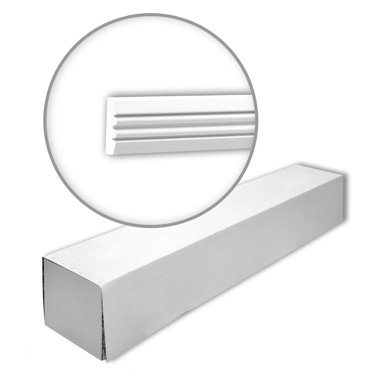 PROFHOME 151306 Wand- und Friesleisten 1 Karton Set mit 36 Zierleisten 72 m Weiß