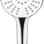 Verchromte baliv Handbrause für Brausesets, runde Form mit mehreren Strahlarten.