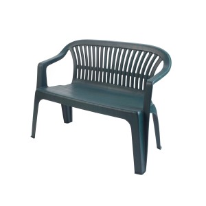 Grüne Progarden 2-er Bank Diva aus wetterfestem Polypropylen für den Garten.