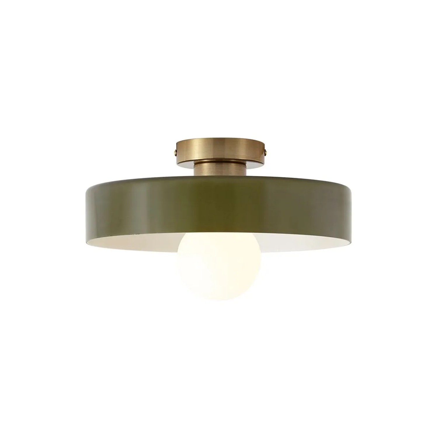 QAZQA Retro Deckenleuchte Bronze mit Grünem Glas Jina