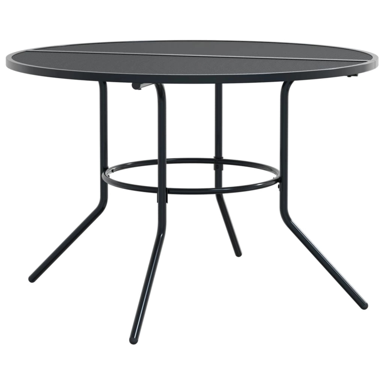 vidaXL Terrassentisch Rund Anthrazit Pulverbeschichteter Stahl 4009264