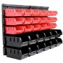TRUTZHOLM Stapelboxen Mit Wandregal Rot 32 Teile Kleinteilemagazin